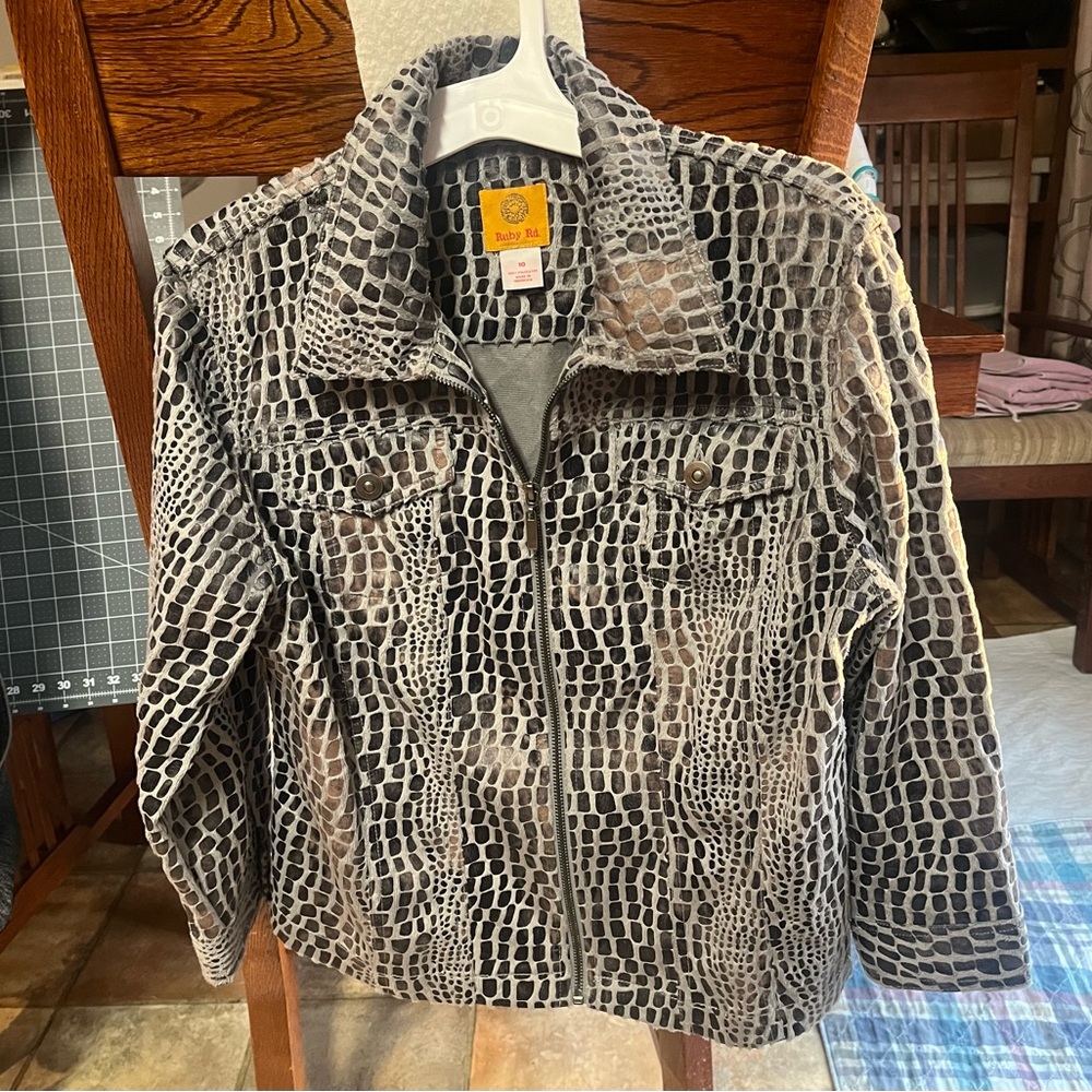 Ruby Rd. Reptile Patterned Jacket - image 1
